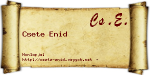 Csete Enid névjegykártya